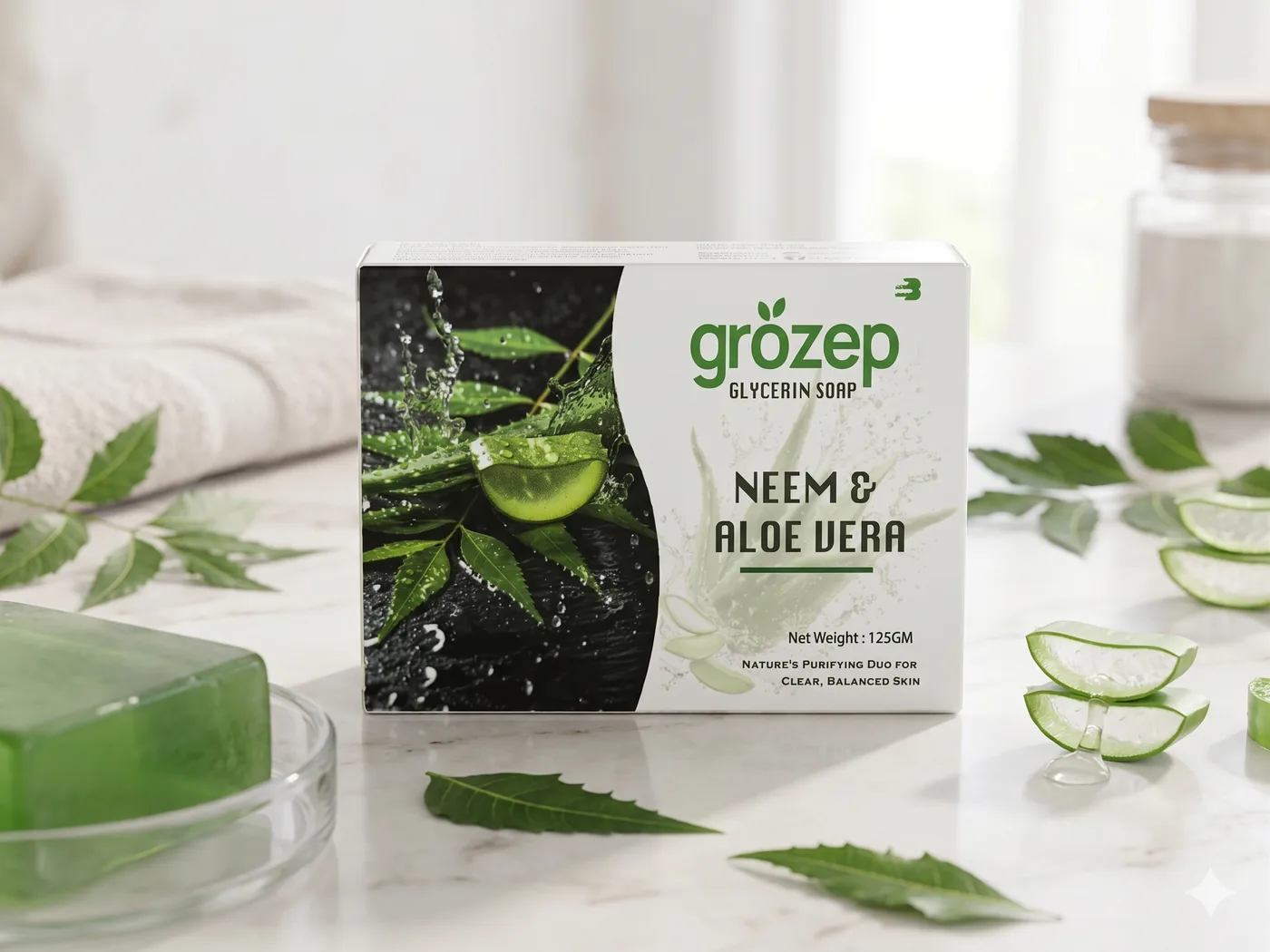 Grozep Neem & Aloe Vera Soap